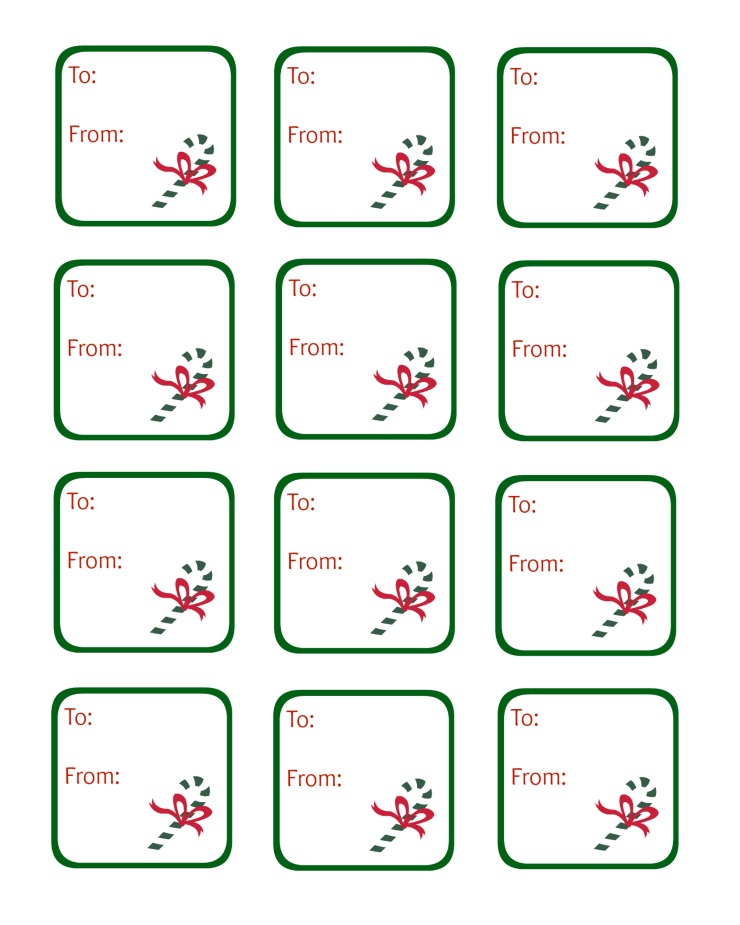 Candy Cane Gift Tag Printable CREATIVE CAIN CABIN