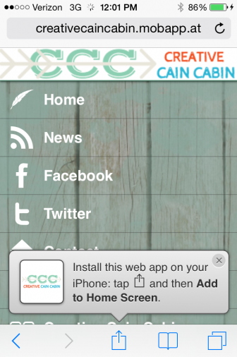 Creative Cain Cabin App