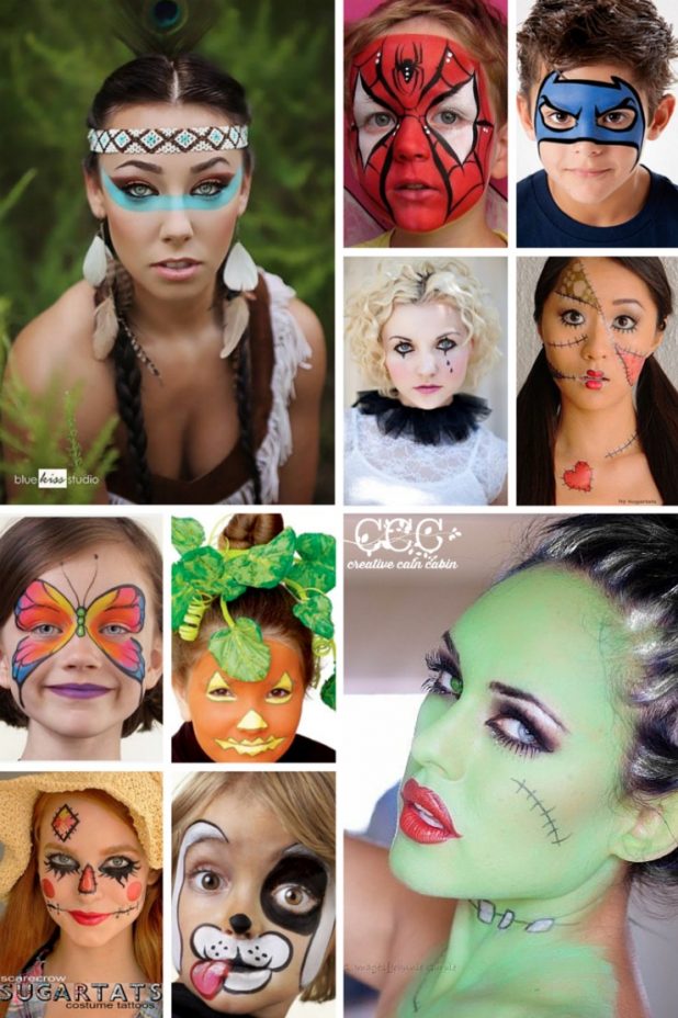 Easy Halloween Face Painting Ideas | Non Scary | Don't Need to Be an Artist to Create | Creative Cain Cabin