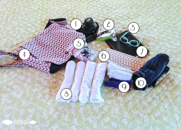 How To Pack A Carry On Vacation | Tips  For What you Need and What you Can do Without | How to Roll Clothing | CreativeCainCabin.com