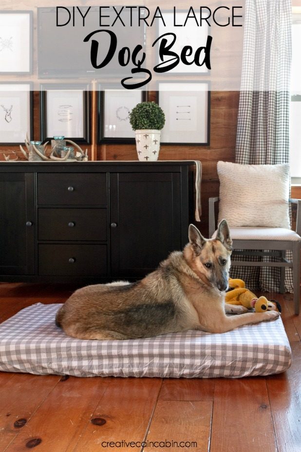 DIY Extra Large Dog Bed, No Tools Required, No Sewing Required, All You'll Need is a Crib Matress and Crib Sheet