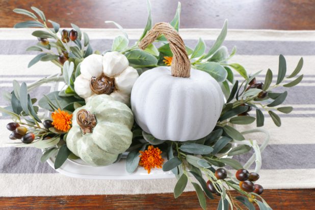 Easy DIY Pumpkin Makeover. Create a Chalk Paint Farmhouse Pumpkin From a Dollar Store Pumpkin