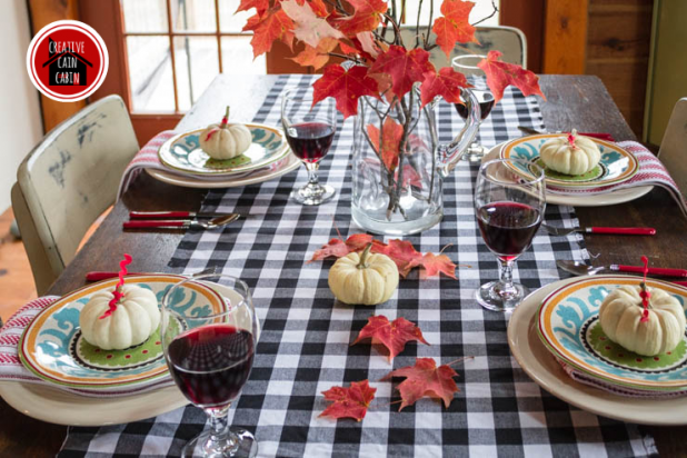 $1 Fall Table Setting - CREATIVE CAIN CABIN