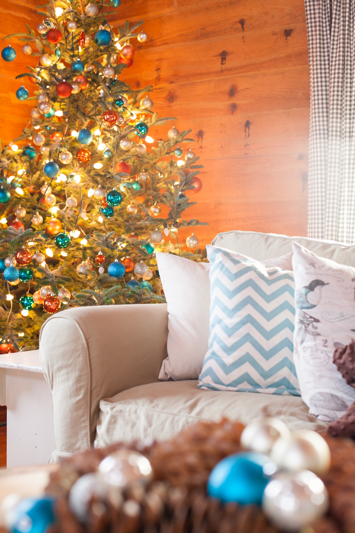 Turquoise, Rust, and Blush Christmas Tree