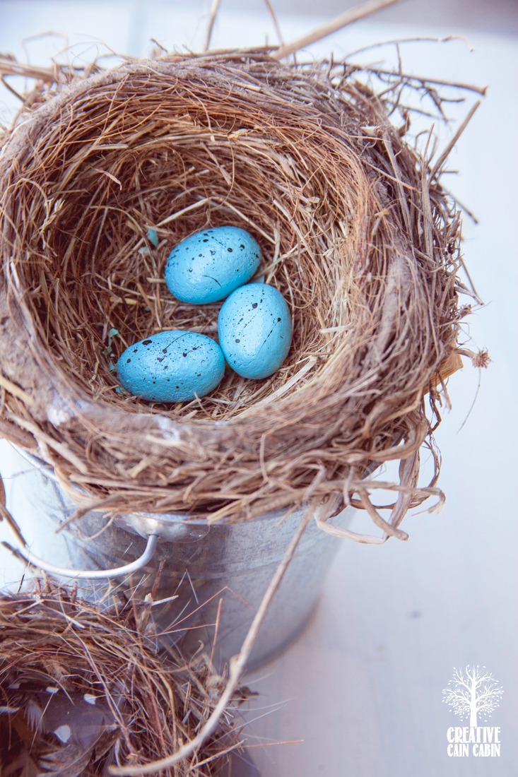 DIY Faux Eggs in a Nest