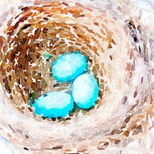 Robins Egg Nest | Spring | Birds Nest | Watercolor Printable | CreativeCainCabin.com
