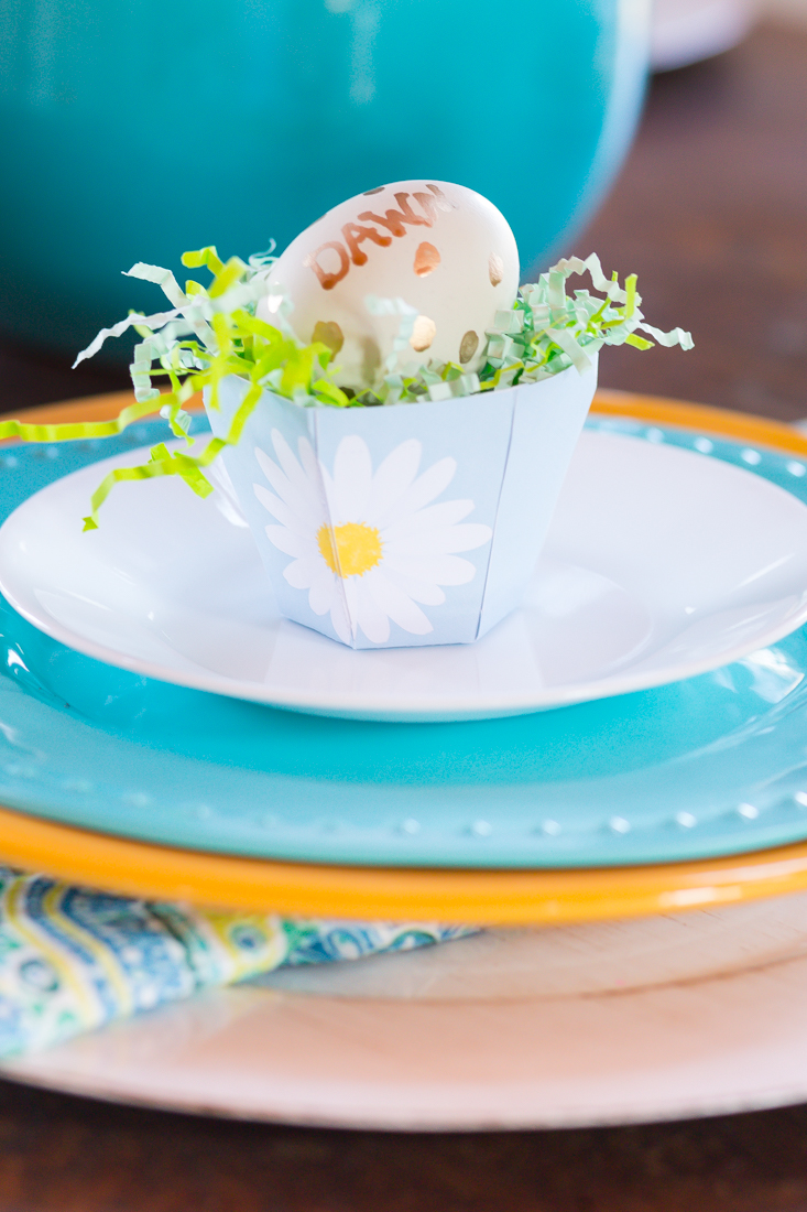Easter Tea Cup Place Card Setting