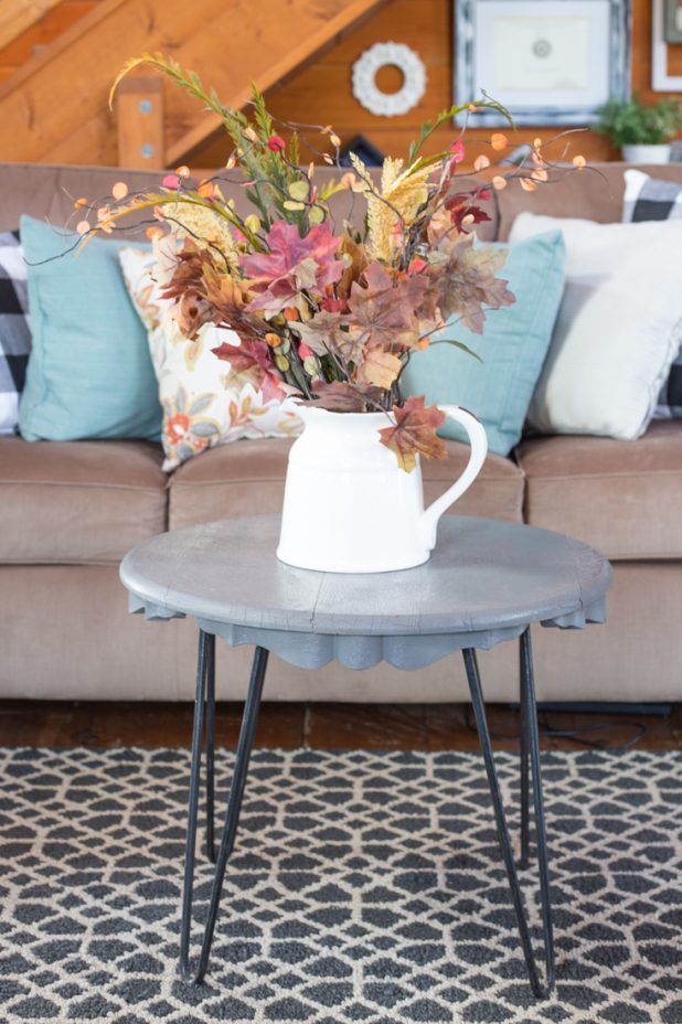 Fall Living Room Tour of a Rustic Log Home