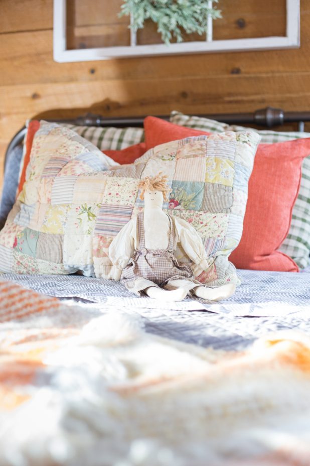 Warm and Cozy Fall Colored Guest Bedroom