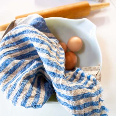 How to Make Linen Grain Sack Dish Towels