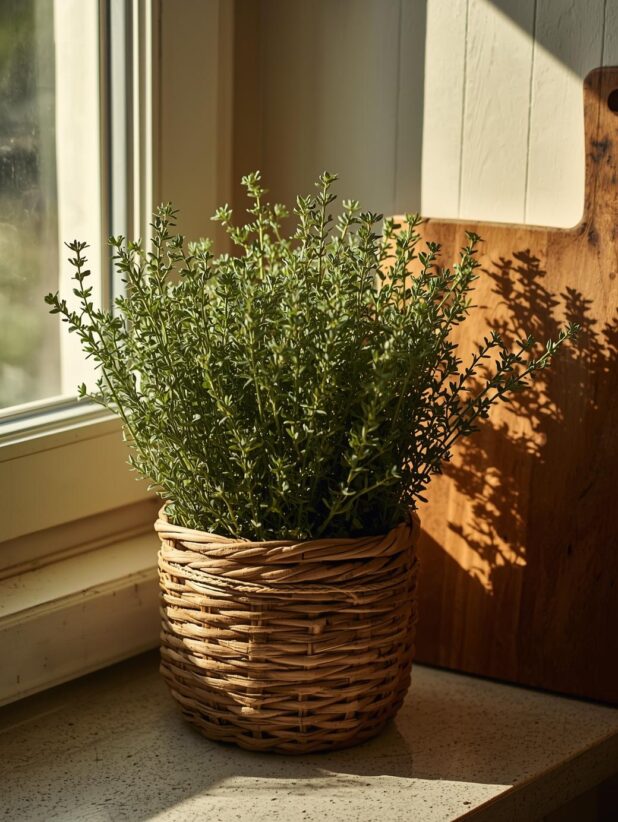 Thyme used to make natural cough syrup, along with lemon and honey.